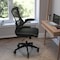 Flash Furniture Black Leather Mid-Back Task Chair - Roller Wheels BL-X-5M-LEA-RLB-GG - alternate 3